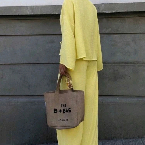 Women's Casual Loose Fit Drop Shoulder Tie Front Top And Wide Leg Pants Set - Picture 3 of 7